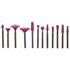 Ruby Stone Abrasives Jewelry Grinding And Polishing Aluminum Oxide Wheels Assorted Shapes 12 Pieces