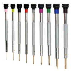 Individual Horotec Mini Non-Magnetic Screwdriver With Beryllium Flat-Head Blades 0.50mm To 3.00mm-80507