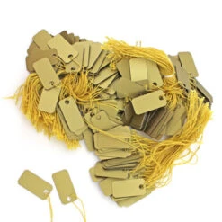 Arch Crown String Tags - (23mm X 11mm) Gold Pkg Of 250 -Watch Screwdrivers Store arch crown string tags 60.0942photo2 32500.1659442893