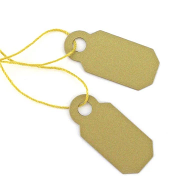 Arch Crown String Tags - 21mm X 9mm Gold Pkg Of 250 3 Arch Crown String Tags - 21mm X 9mm Gold Pkg Of 250