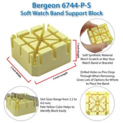 Bergeon 6744-P-S Watch Band Soft Bracelet Holder Tool Block -Watch Screwdrivers Store bergeon yellow soft block 6744.03 15682.1658723414