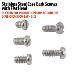 Stainless Steel Case Back Screws With Flat Head Refills-90352