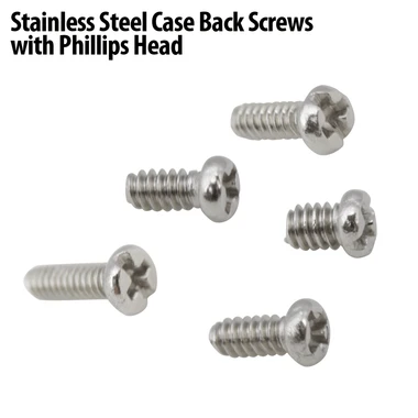 Stainless Steel Case Back Screws With Phillips Head Refills-90405 4 Stainless Steel Case Back Screws With Phillips Head Refills-90405 - Image 2