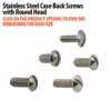 Stainless Steel Case Back Screws With Round Head Refills-90397